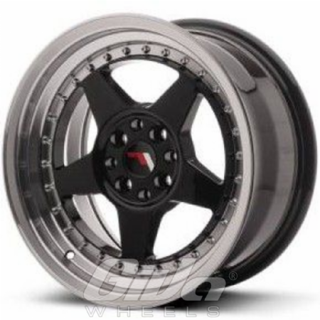Japan Racing JR6 Multi Black with polished lip