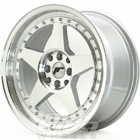 Japan Racing JR6 Multi Silver with polished face and lip