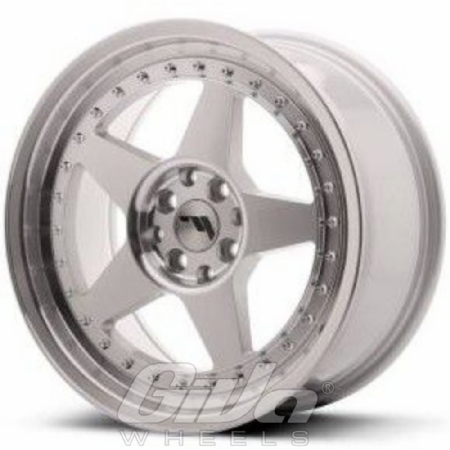 Japan Racing JR6 Multi Silver with polished face and lip