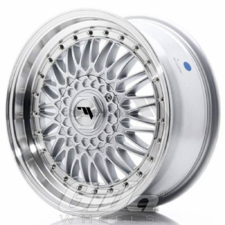 Japan Racing JR9 Blind Silver with polished lip and silver rivets