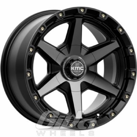 KMC KM101 Tempo Matt black with grey tint polished face