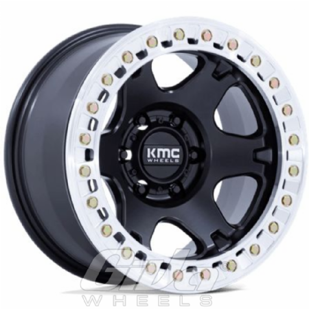 KMC KM238 VI Matt black with polished ring