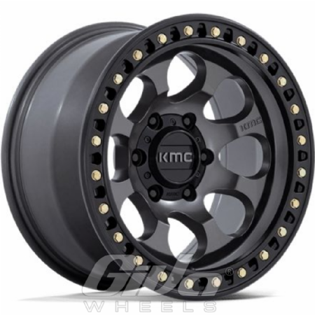 KMC KM550 Riot Anthracite with matt black lip