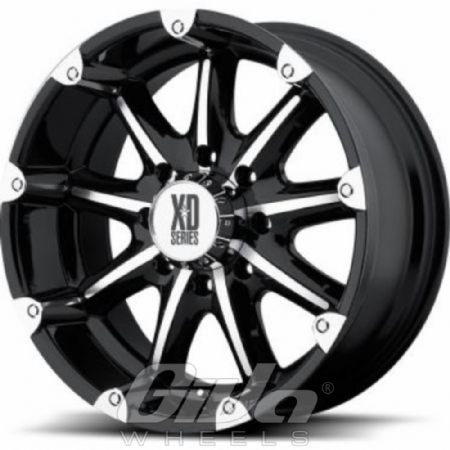 XD Series by KMC XD779 Badlands Black with polished face