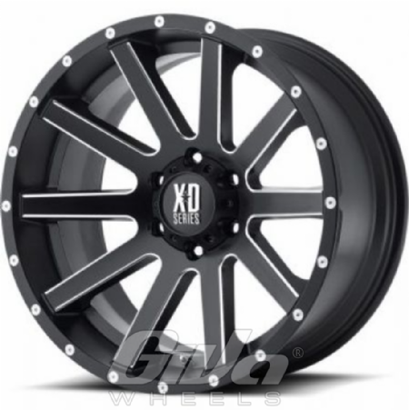 XD Series by KMC XD818 Heist Matt black with milled accents