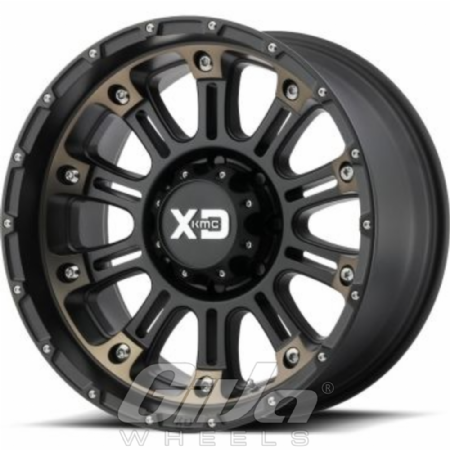 XD Series by KMC XD829 Hoss II Matt black with dark tint polished face