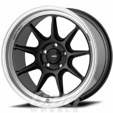 Konig Wheels Countergram Matt black with polished lip