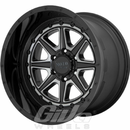 Moto Metal MO801 Phantom Black with grey tint polished face