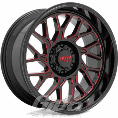 Moto Metal MO805 Black with milled red tint