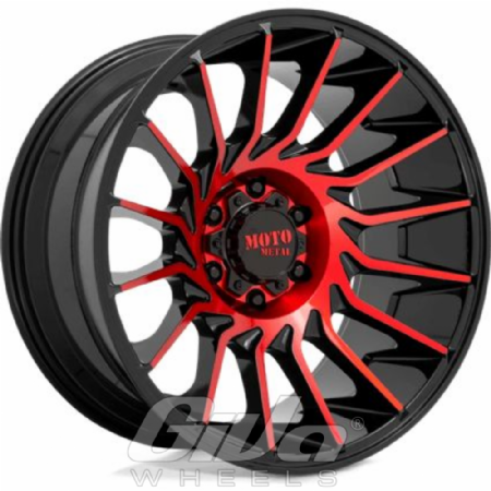 Moto Metal MO807 Black with polished red tint