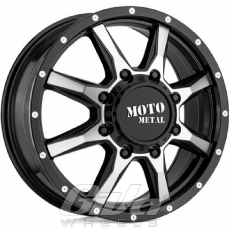 Moto Metal MO995 Front Black with polished face