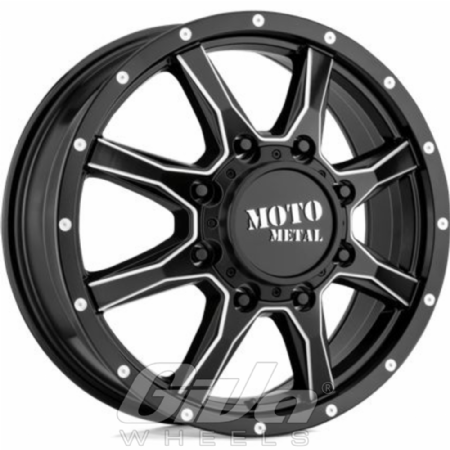 Moto Metal MO995 Front Satin black with milled accents