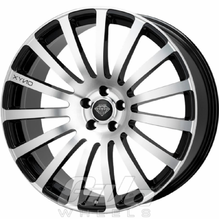 Onyx Wheels Zircon Black with polished face