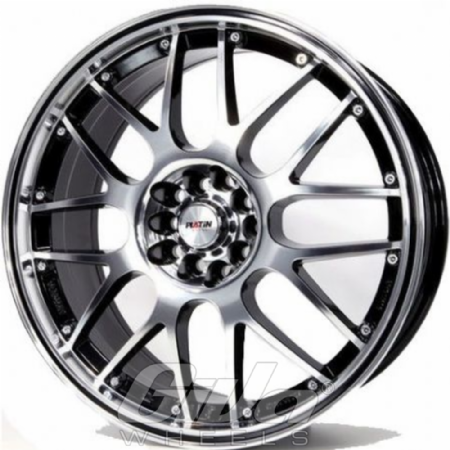 Platin P61 Black with polished face and black line