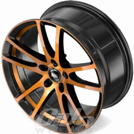 RH Alurad BO Flowforming Black with orange polished face