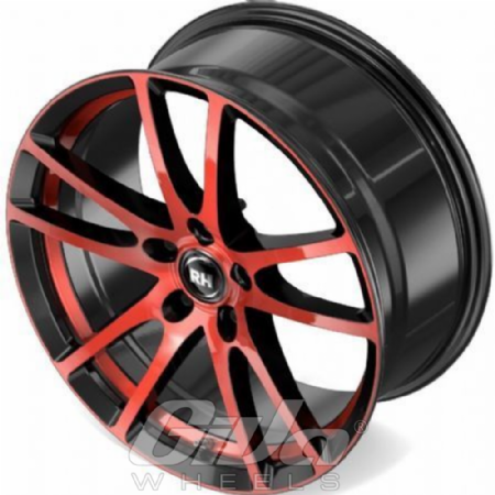 RH Alurad BO Flowforming Black with red polished face