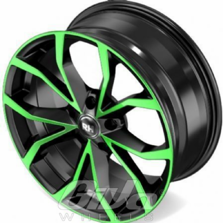 RH Alurad DF Energy Black with green polished face