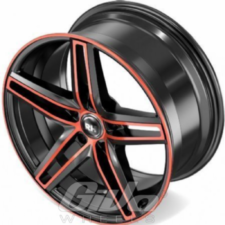 RH Alurad DG Evolution Black with red polished face