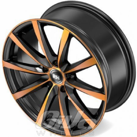 RH Alurad GT Black with orange polished face