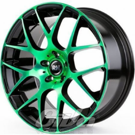 RH Alurad NBU Race Black with green polished face