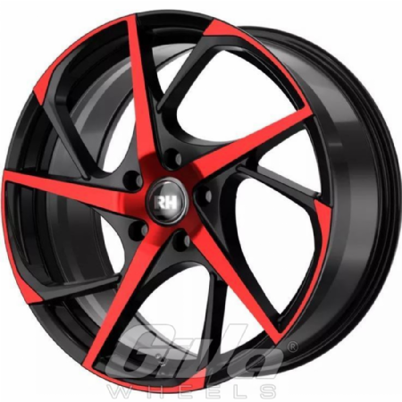 RH Alurad RB12 Black with red polished face