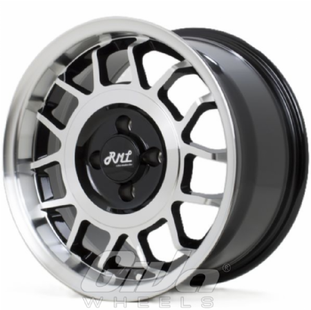 RML Wheels Snowflake Black with polished face