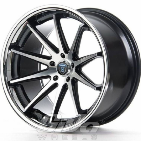 Rohana RC10 Black with polished face and chrome lip
