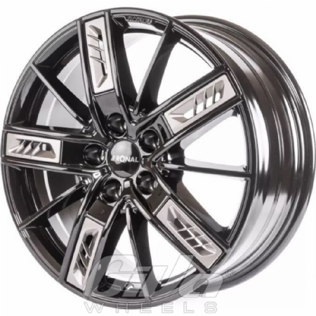 Ronal R67 Black with grey inserts