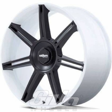 Rotiform FRA White with matt black spokes