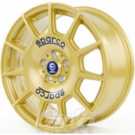 Sparco Terra Gold with blue lettering