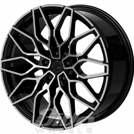 SX-Wheels SX1 Black with polished face