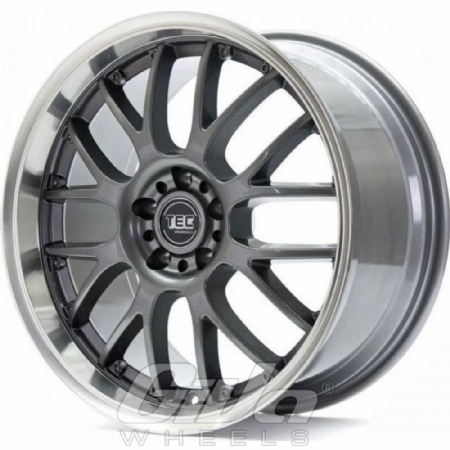 TEC Speedwheels GT-AR1 Dark grey with polished lip
