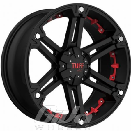 TUFF T01 Matt black with red inserts