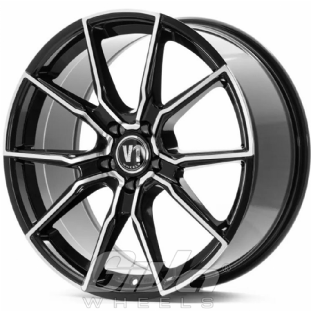 V1 Wheels V1 Black with polished face