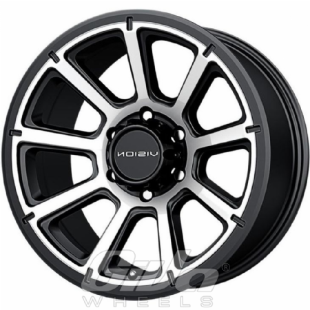 Vision Wheel 353 Turbine Black with polished face