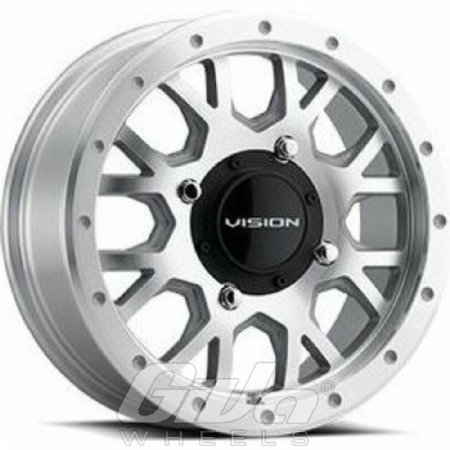 Vision Wheel GV8 Invader Gunmetal with polished face