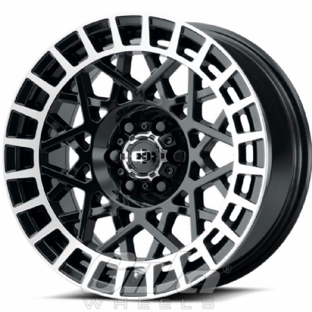 Vision Wheel 349 Savage Black with polished lip