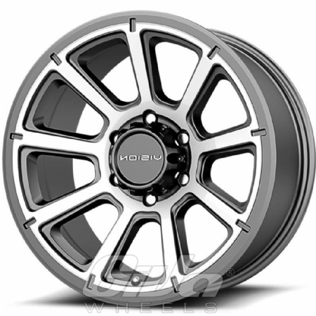 Vision Wheel 353 Turbine Gunmetal with polished face