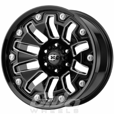 Vision Wheel 362 Armor Black with milled spokes