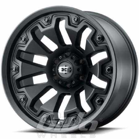 Vision Wheel 362 Armor Satin black with black bolt inserts