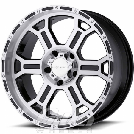 Vision Wheel 372 Raptor Black with polished face and lip