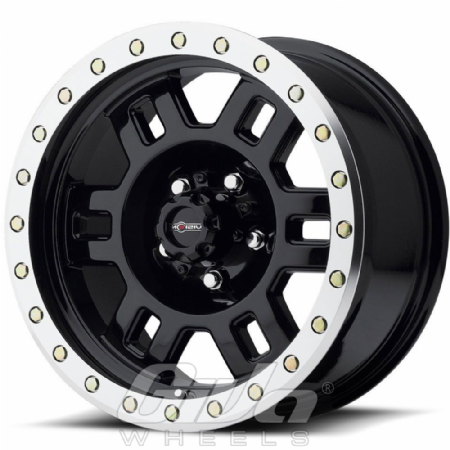 Vision Wheel 398 Manx Black with polished lip