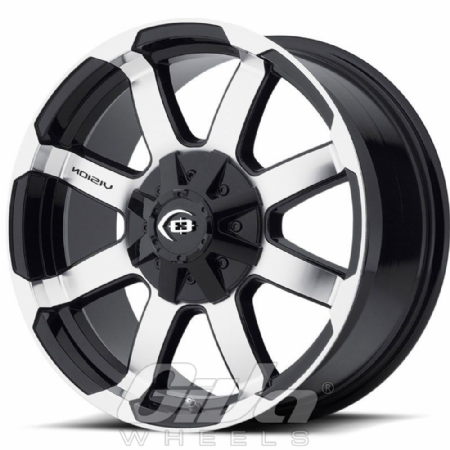 Vision Wheel 413 Valor Black with polished face