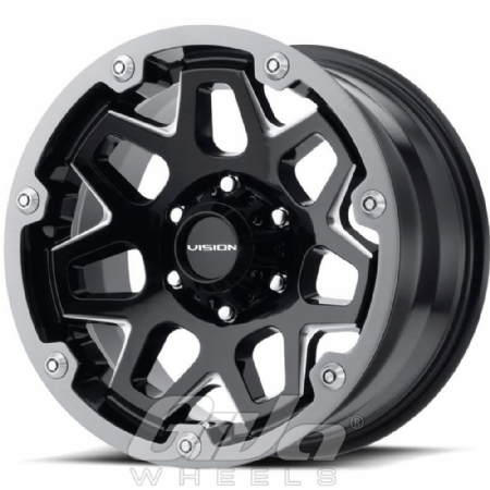 Vision Wheel 416 Se7en Black with milled spokes