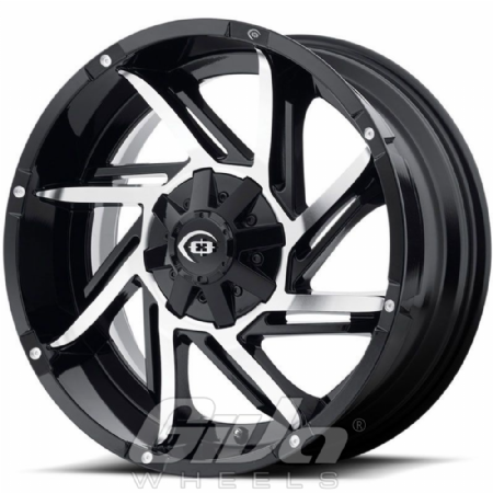 Vision Wheel 422 Prowler Black with polished face