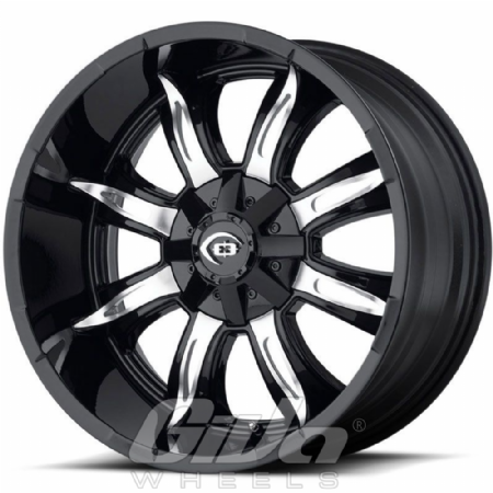 Vision Wheel 423 Manic Black with polished face