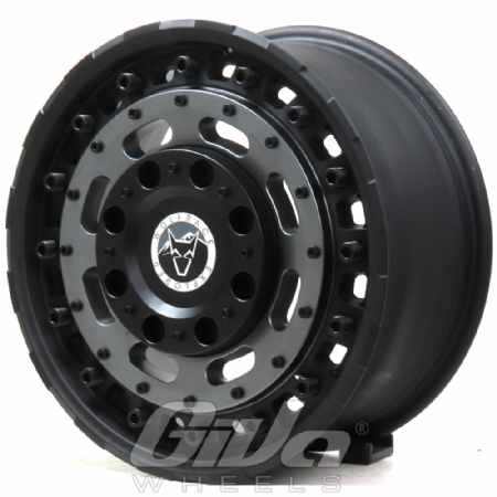 Wolfrace Slotmag Matt black with matt gunmetal centre