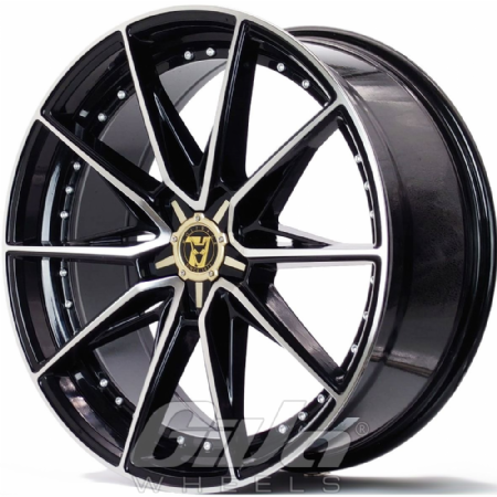 Wolfrace Urban Racer Black with polished face