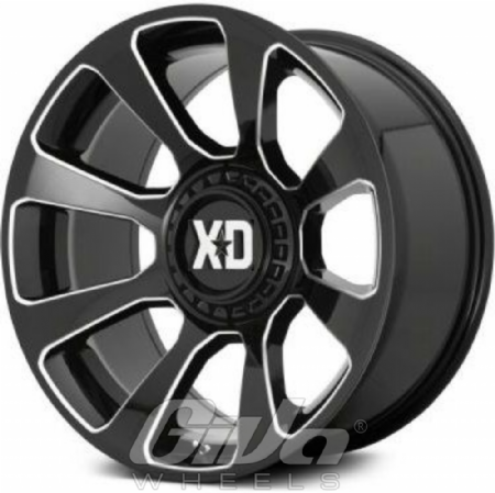 XD Series by KMC XD854 Reactor Black with milled accents