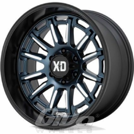 XD Series by KMC XD865 Phoenix Metallic blue with milled accents and black lip